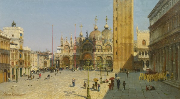 Piazza San Marco view by Ercole Calvi